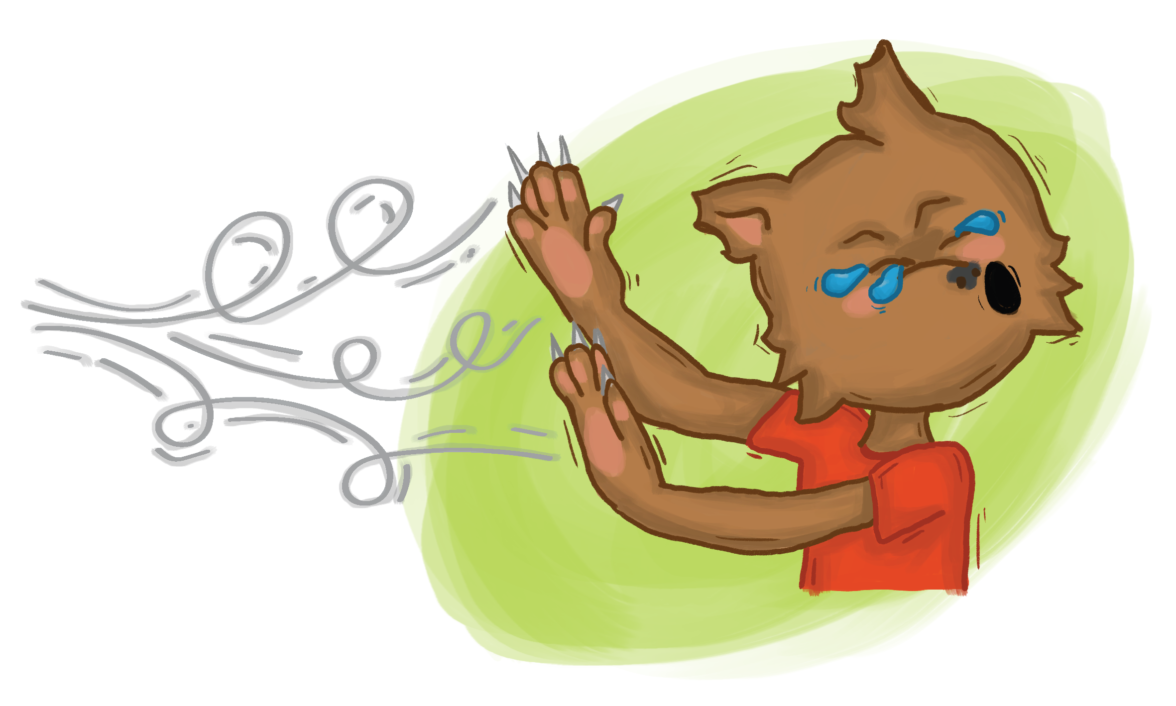 The Awarewolf howling at the wind